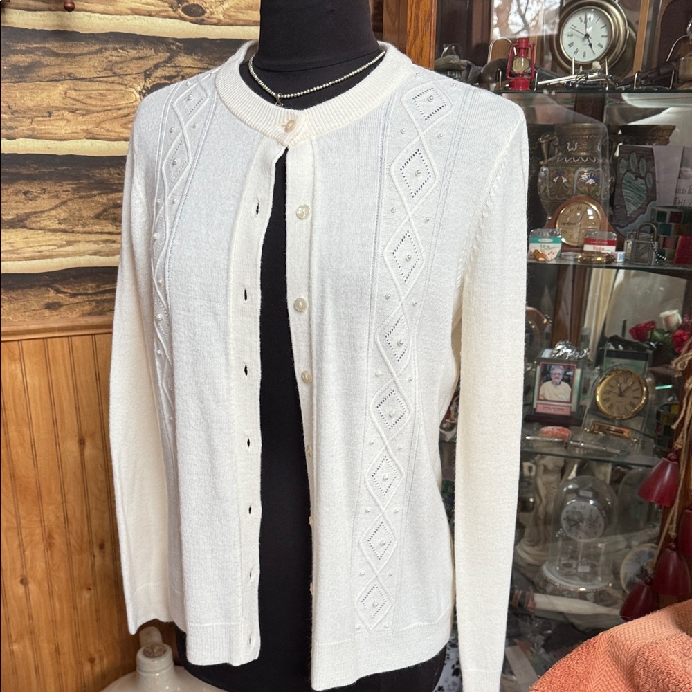 Dress Barn Cream Women's Cardigan